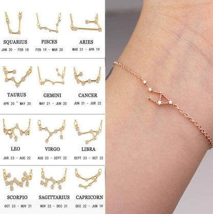 12 Constellation zodiac sign Bracelet