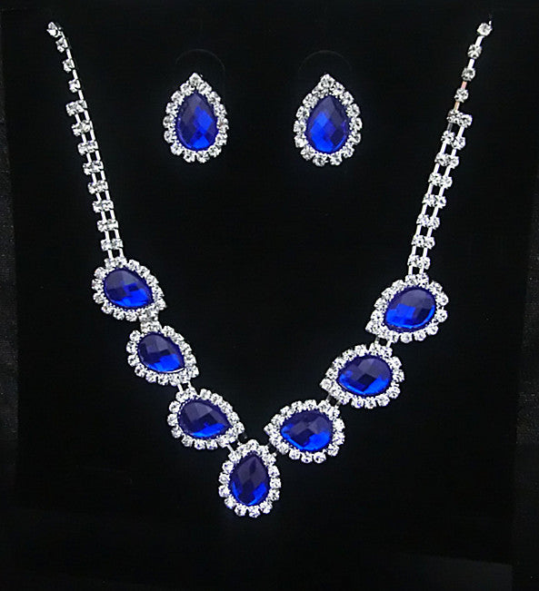 bride jewelry color diamond earrings necklace fashion necklace set