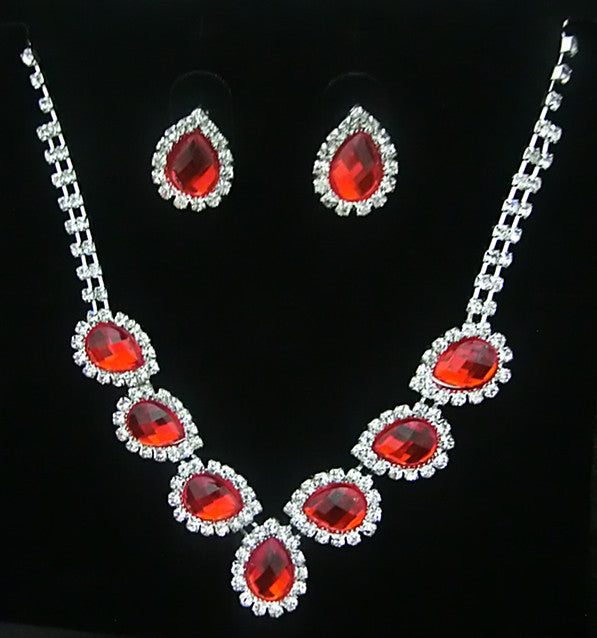 bride jewelry color diamond earrings necklace fashion necklace set