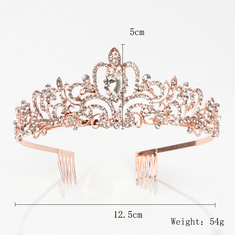 Bridal Alloy Diamond Belt Comb Crown