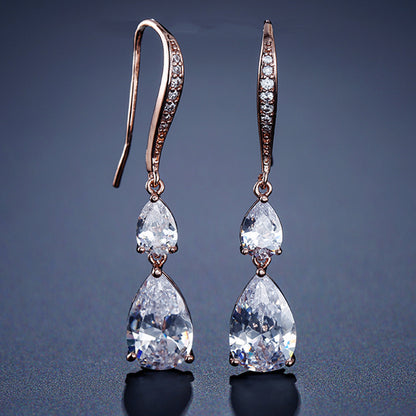 Simple Long Exquisite Water Drop Earrings