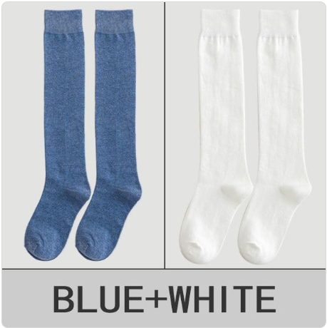 Solid Color Calf Socks Cotton Long Socks