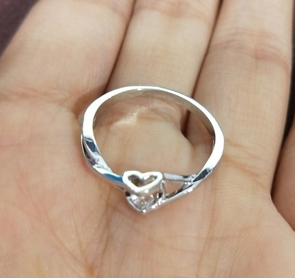 S925 sterling silver female simulation diamond ring