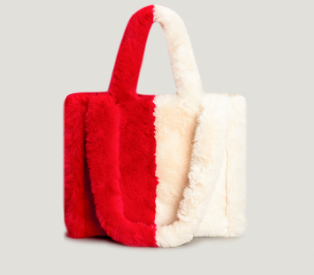 Plush Bag Contrast Color Candy Tote Bag