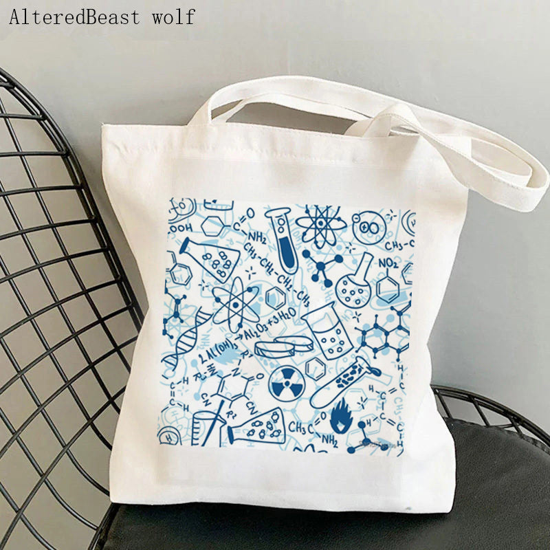 Canvas Tote Bag Pattern Environment-friendly Shopping Large Capacity