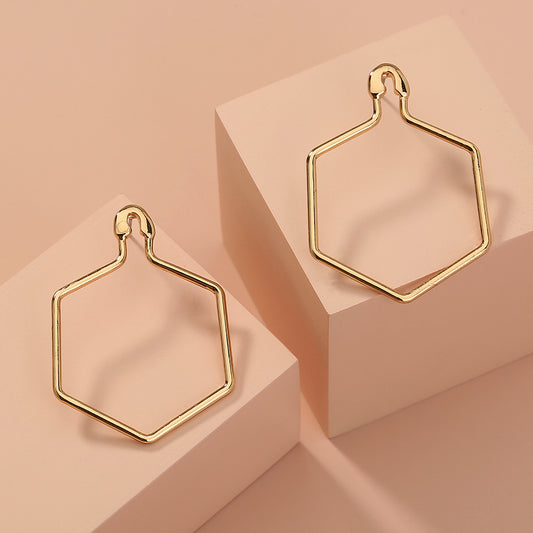 Simple diamond pin earrings