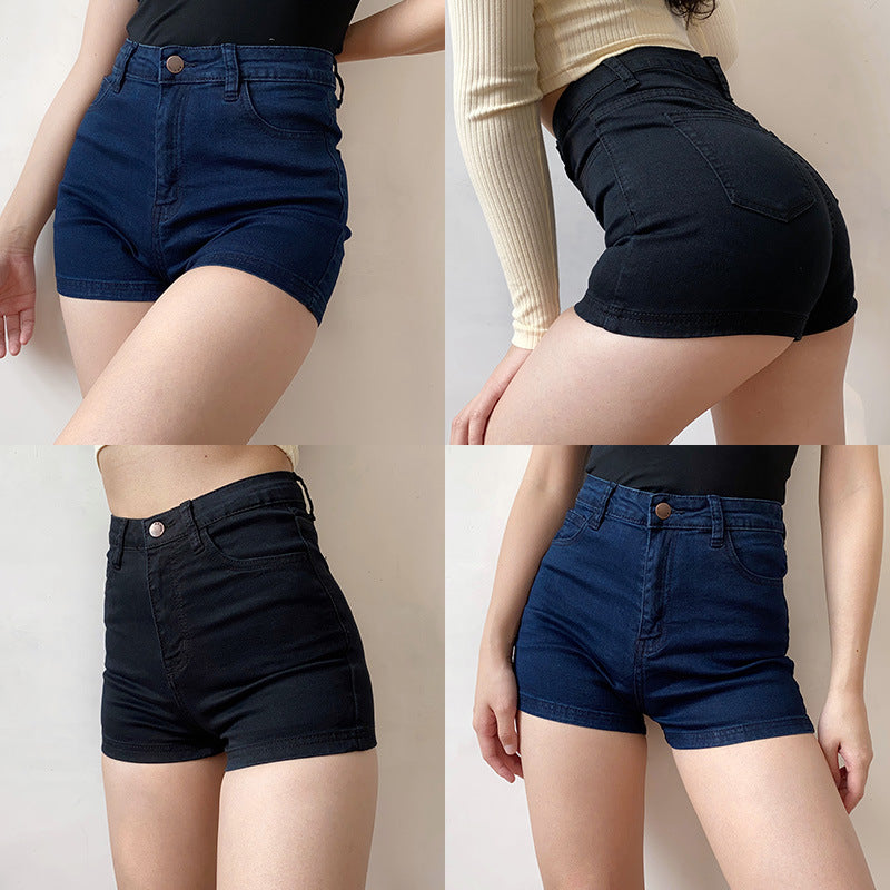 Stretch A-line High Waist Slimming Hot Pants