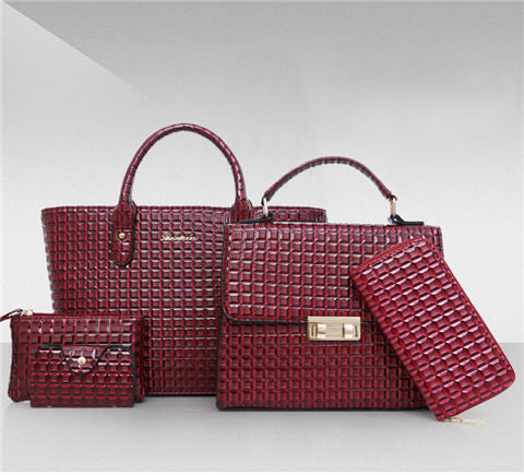 Fashion Plaid Bag Five-piece Set