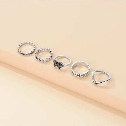 Fashion Retro Geometric Hollow Flower Moon Flower