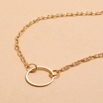 Small Circle Pendant Clavicle Chain