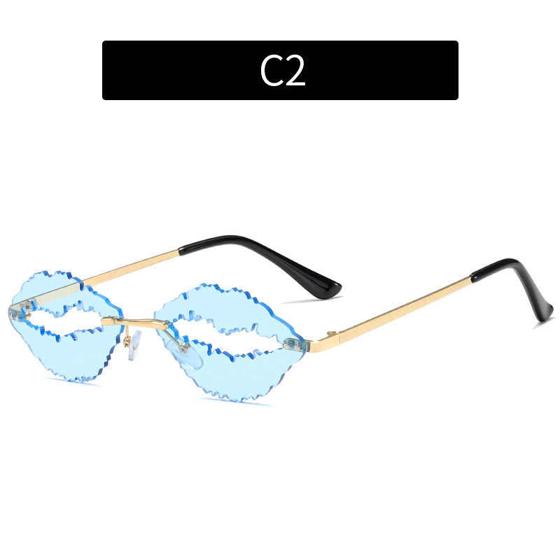 Lips Style Rimless Sunglasses