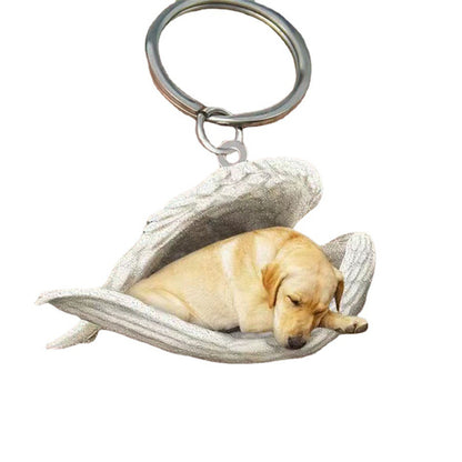 Sleeping Angel Pet Keychain