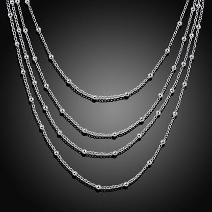 Bead Necklace Jewelry Electroplating Silver