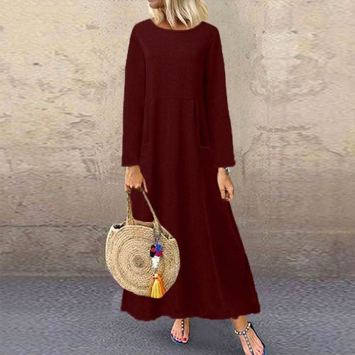 Large Size Autumn And Winter New Solid Color Long Sleeves