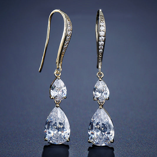 Simple Long Exquisite Water Drop Earrings