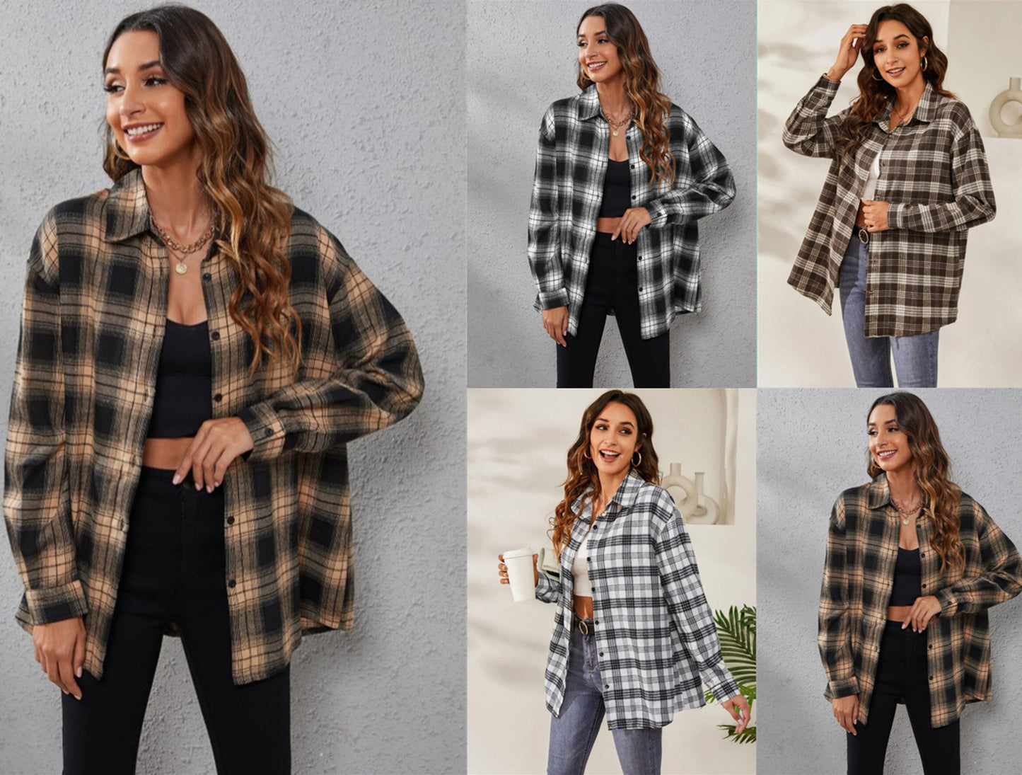 Casual Jacket Long Sleeve Plaid Shirt