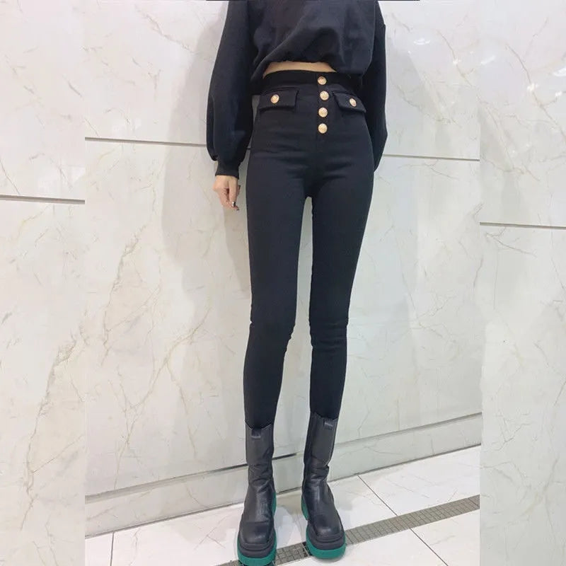 Thin-footed Jeans Elastic Skinny High Waist