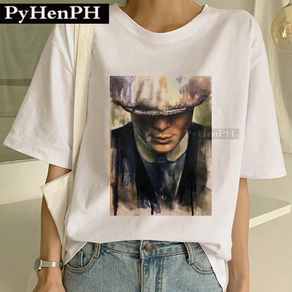 Peaky Blinder Peripheral Printed T-shirt Male And Female Couple Short Sleeve T-shirt