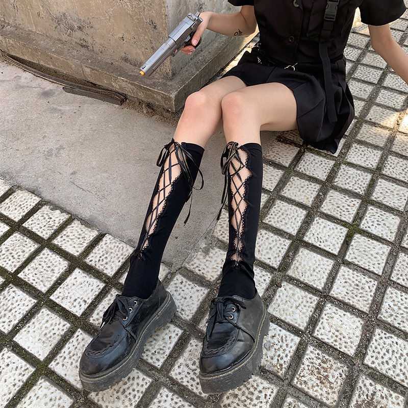 Cross Straps Over-the-knee Socks