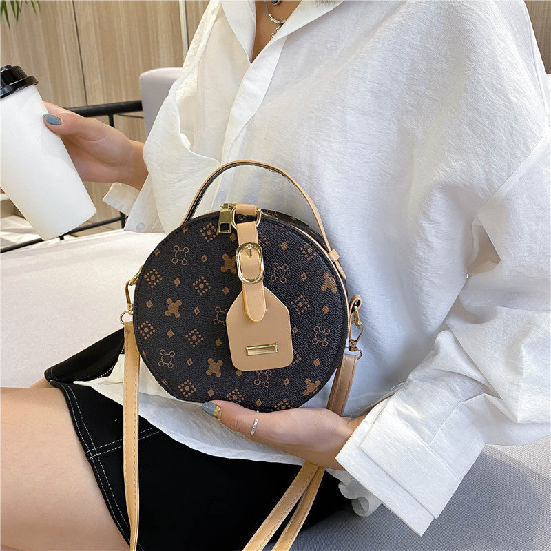 Retro Fashion Portable Round Cake Bag