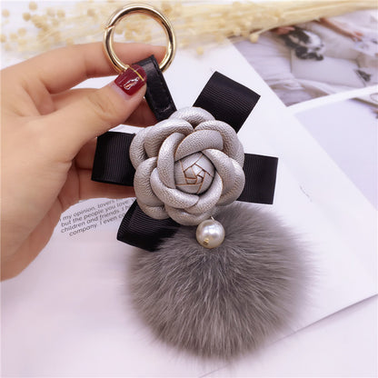 Bow Camellia Keychain