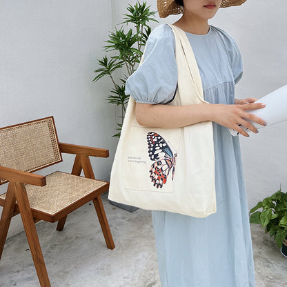 Butterfly Painting One Shoulder Canvas Bag