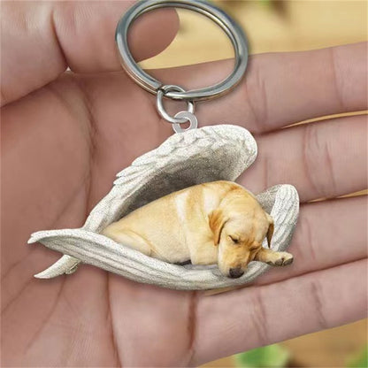 Sleeping Angel Pet Keychain