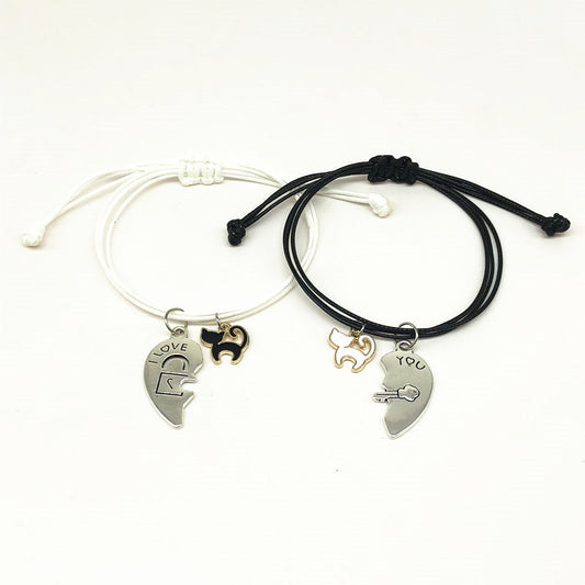 2 Sets Kitten Couple Bracelets