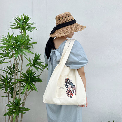 Butterfly Painting One Shoulder Canvas Bag