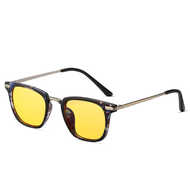 Square Frame Anti-blue Light Yellow Lens Glasses