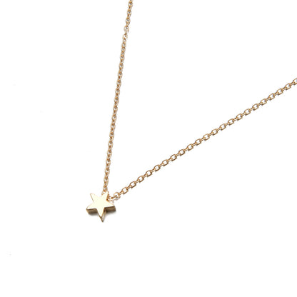 Simple Design Pentagon Star Pendant Necklace