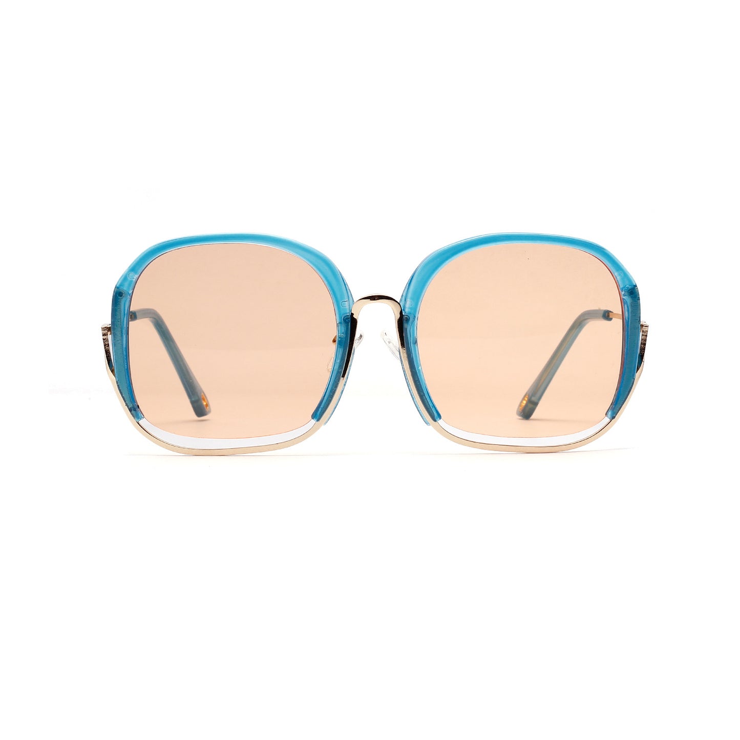 Colorful Fashionable Large Half Frame Sunglasses