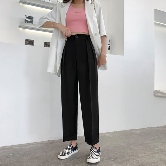 Casual Pants Loose, Thin, High-waisted Temperament Pant