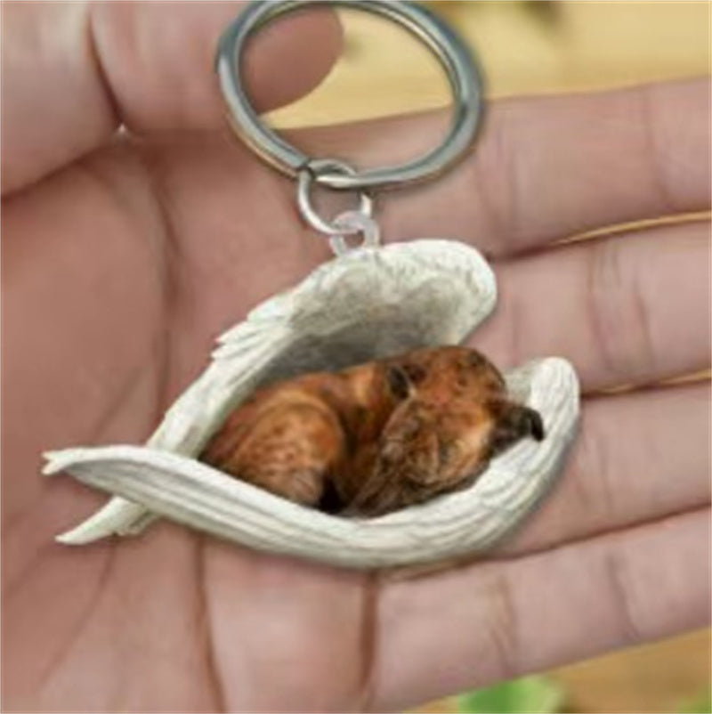 Sleeping Angel Pet Keychain