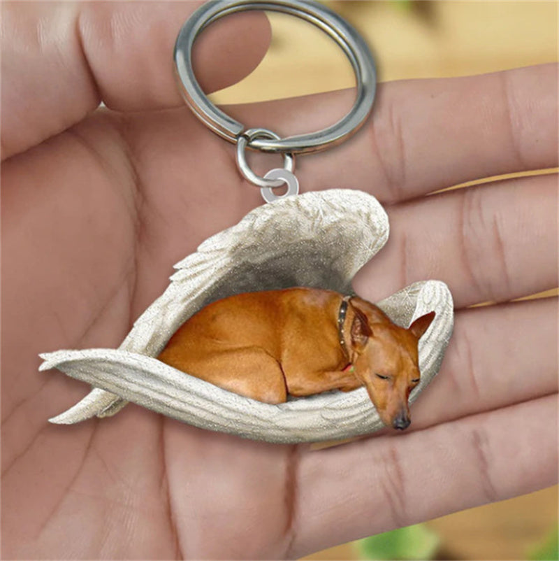 Sleeping Angel Pet Keychain