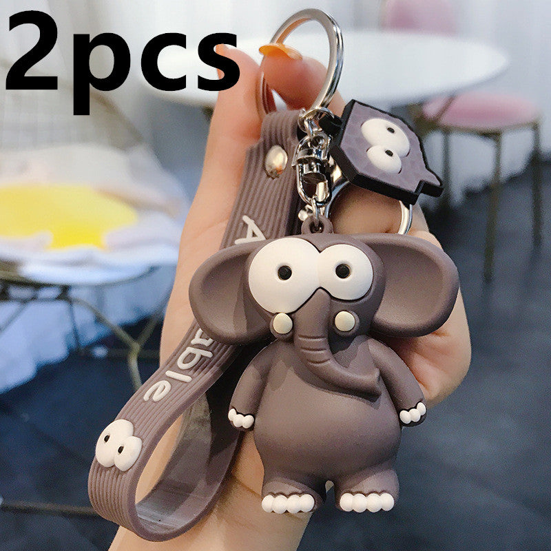 Cute Elephant Keychain Cute Cartoon Cow Car Key Chain