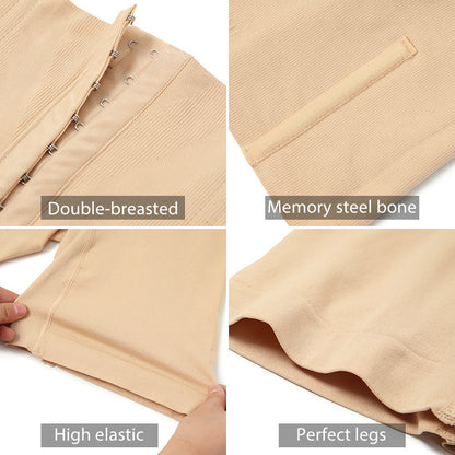 Button Adjustment Seamless Straight Angle Body Shaping Pants