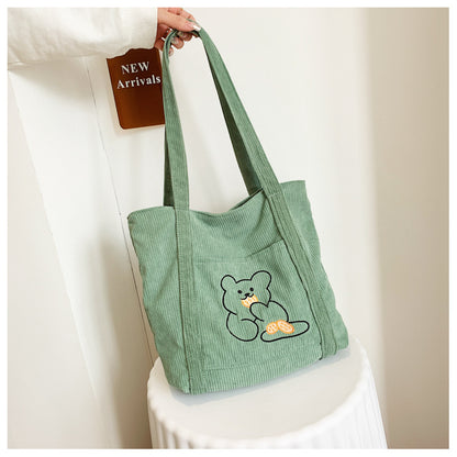 Female Cartoon Embroidered Shoulder Bag Japanese Series