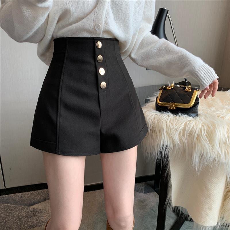 Summer New High Waist Single Breasted Casual Shorts