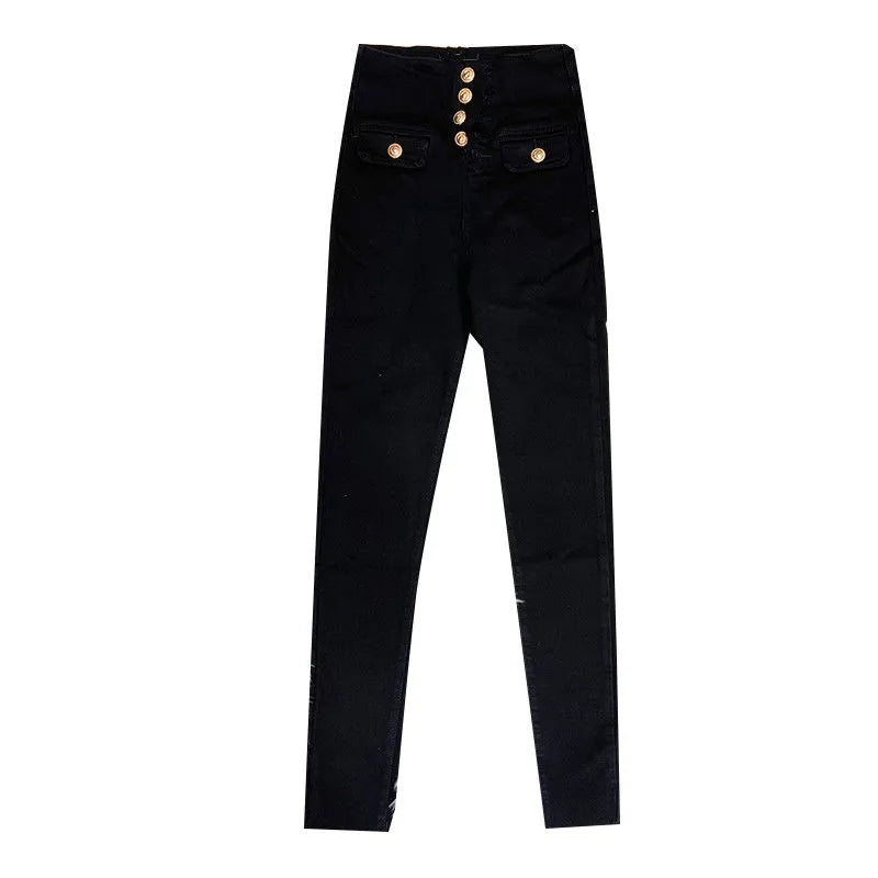 Thin-footed Jeans Elastic Skinny High Waist