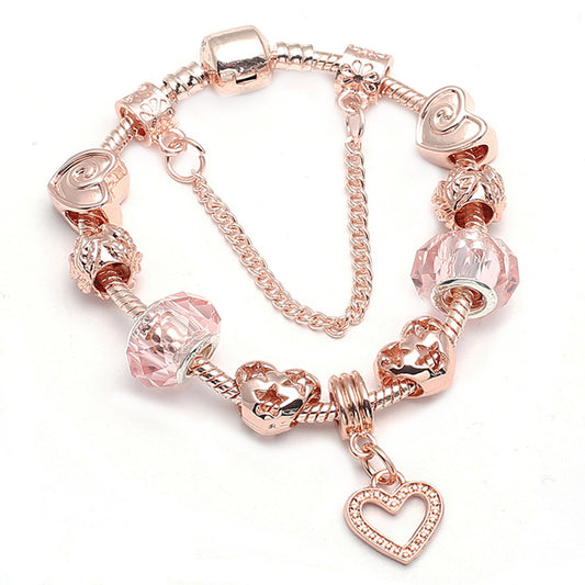 Love Geometric Rose Gold Bracelet