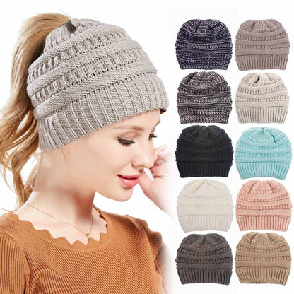 Solid Color Wool Knitted Hat