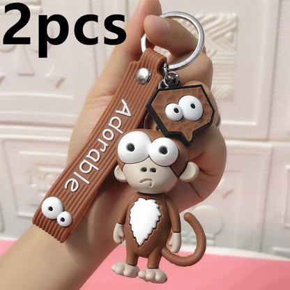 Cute Elephant Keychain Cute Cartoon Cow Car Key Chain