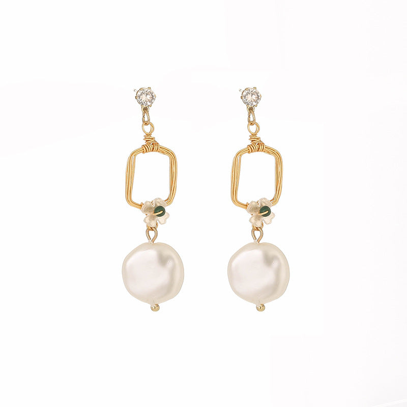 Fashion Women's Pearl Earrings Necklace