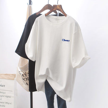 Design Sense Niche Clothes Chic White Loose Short-sleeved T-shirt