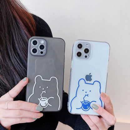 Side Drink Bear For Mobile Phone Case