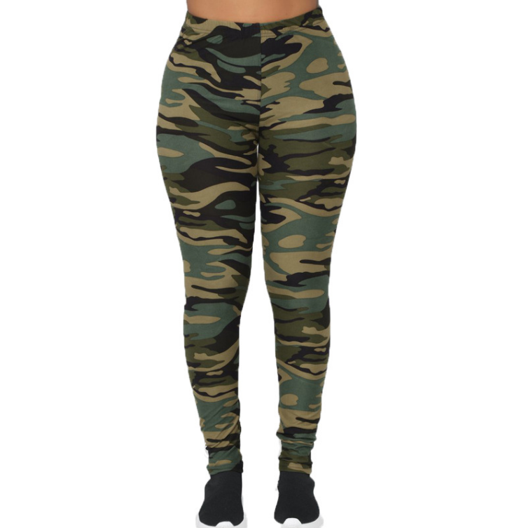 Camouflage Printed Grey Legging Pants