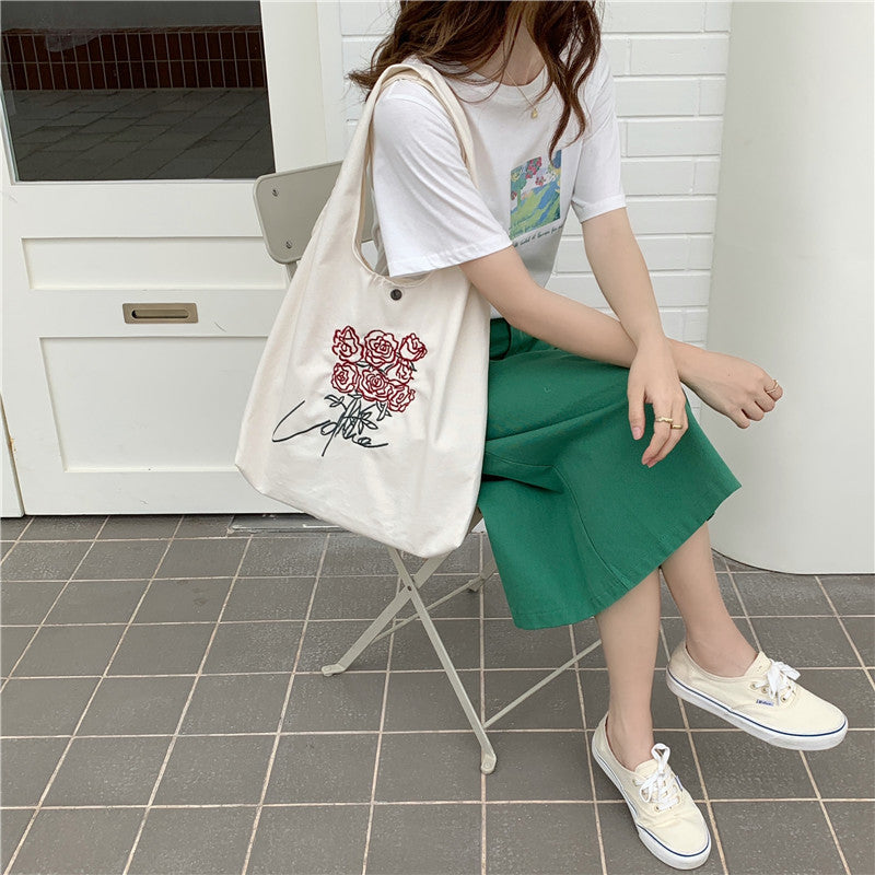 Rose Vintage Canvas Bag