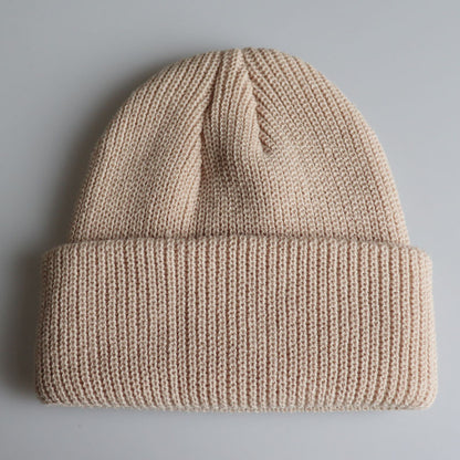 Knitted Woolen Cap Men And Women Melon Leather Cap