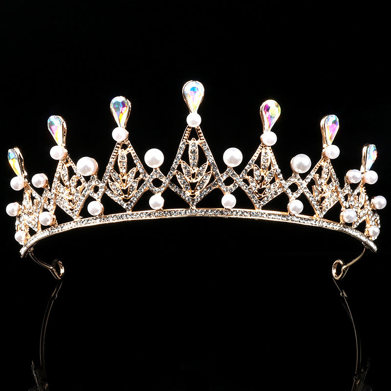 Atmospheric Imitation Pearl Bride Crown